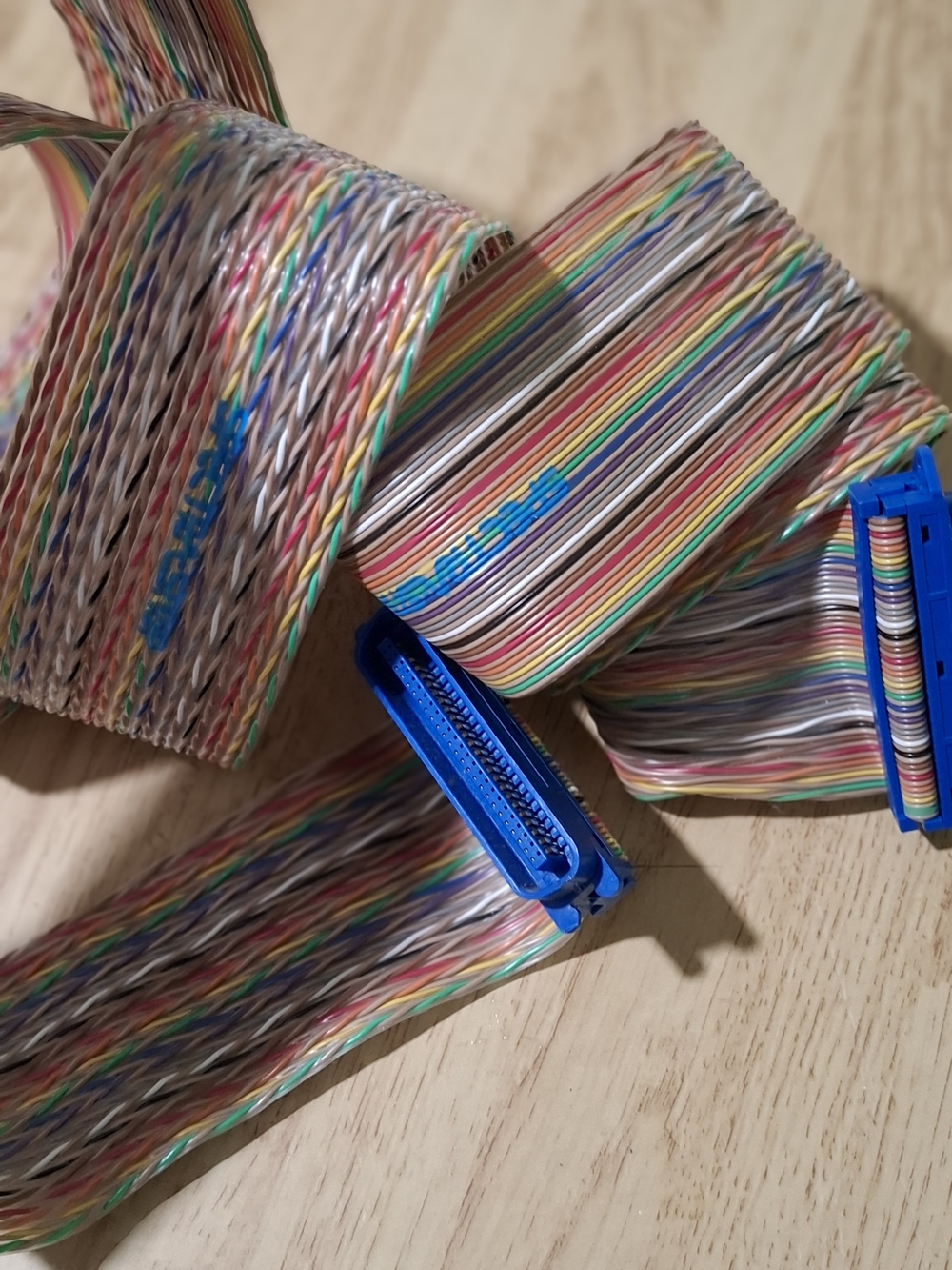 Multicolor Ribbon Cable with Blue IDC Connectors